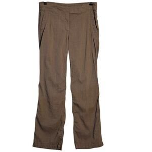 Eileen Fisher Sz 8 Linen Viscose Straight Leg Trouser Stretch Slacks Full Length